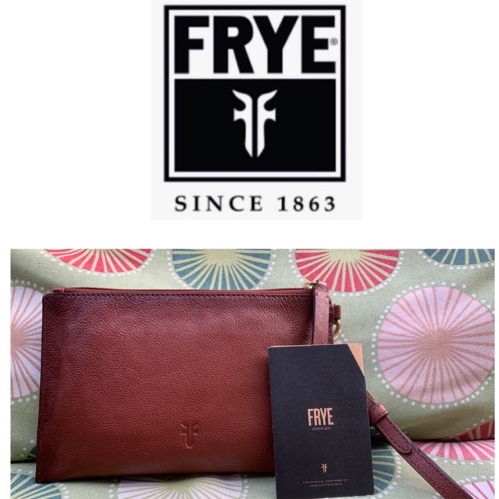 100% Soft Leather Wristlet Removable Strap NWT$158